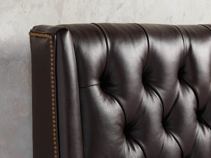 Devereaux Leather Tufted Bed