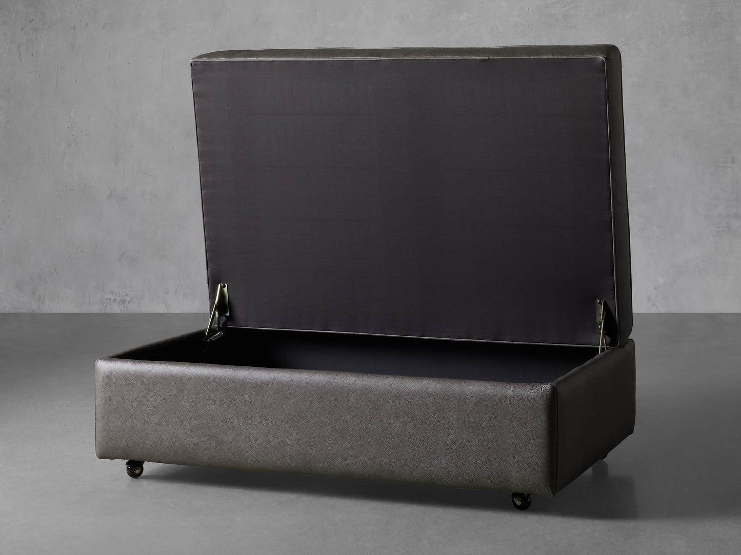 Filmore Leather Storage Ottoman
