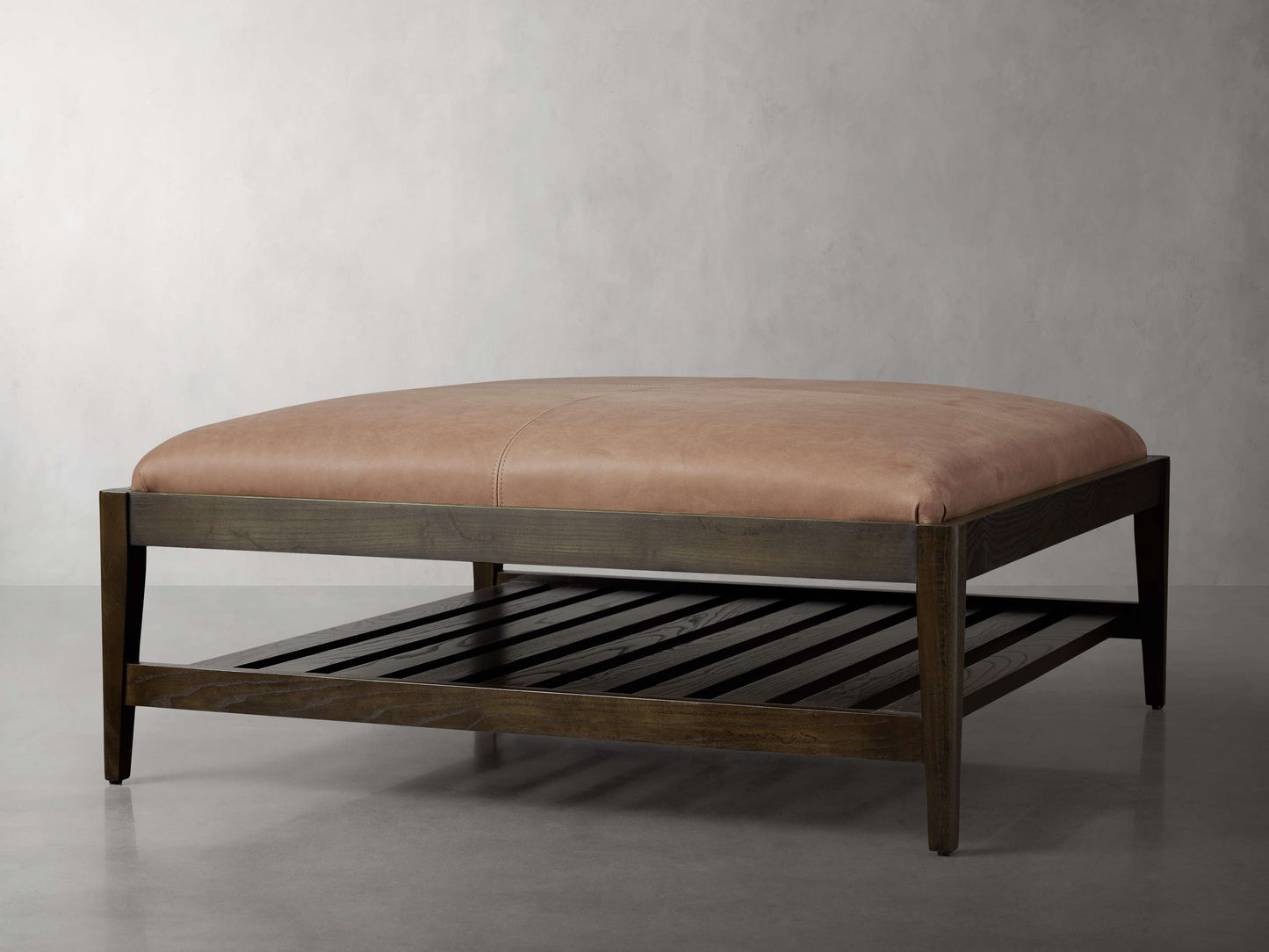 Kent Leather Ottoman