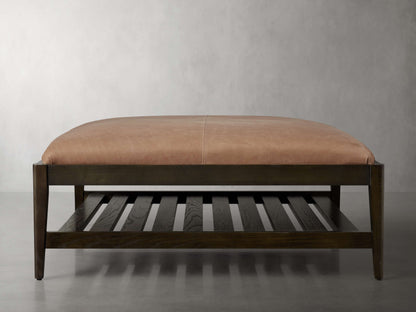 Kent Leather Ottoman