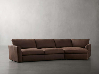 Vernon Leather Two-Piece Cuddle Chaise Sectional