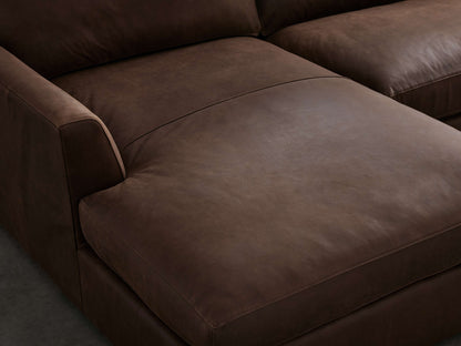 Vernon Leather Two-Piece Chaise Sectional