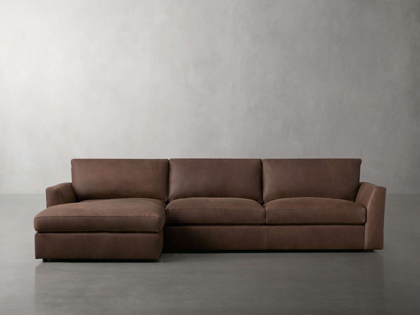 Vernon Leather Two-Piece Chaise Sectional