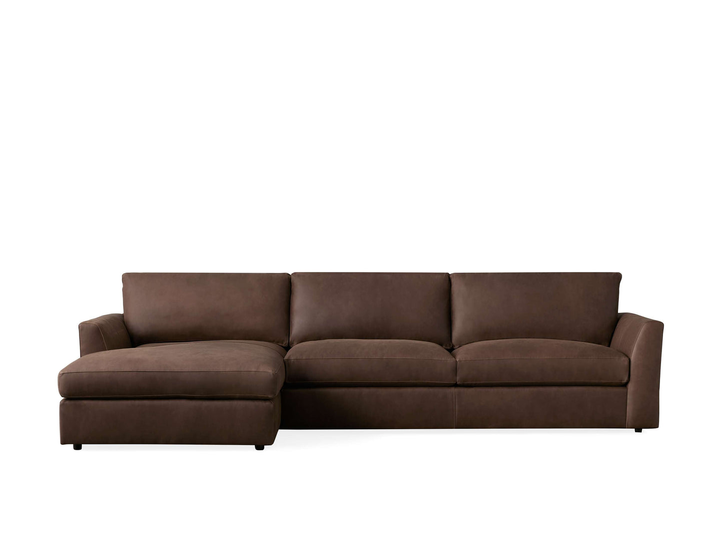 Vernon Leather Two-Piece Chaise Sectional