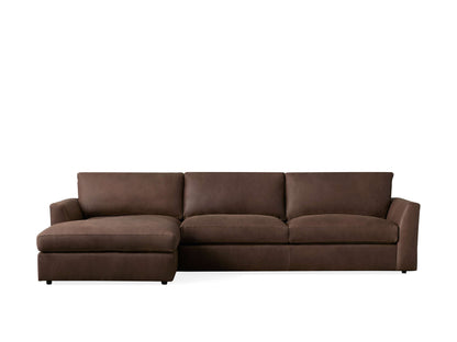 Vernon Leather Two-Piece Chaise Sectional
