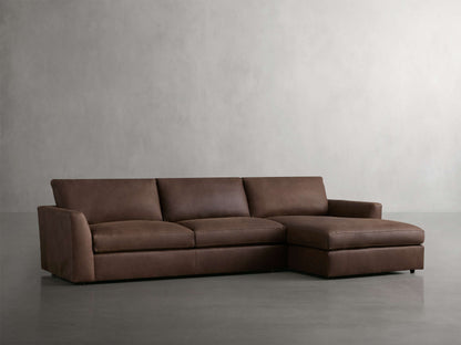 Vernon Leather Two-Piece Chaise Sectional