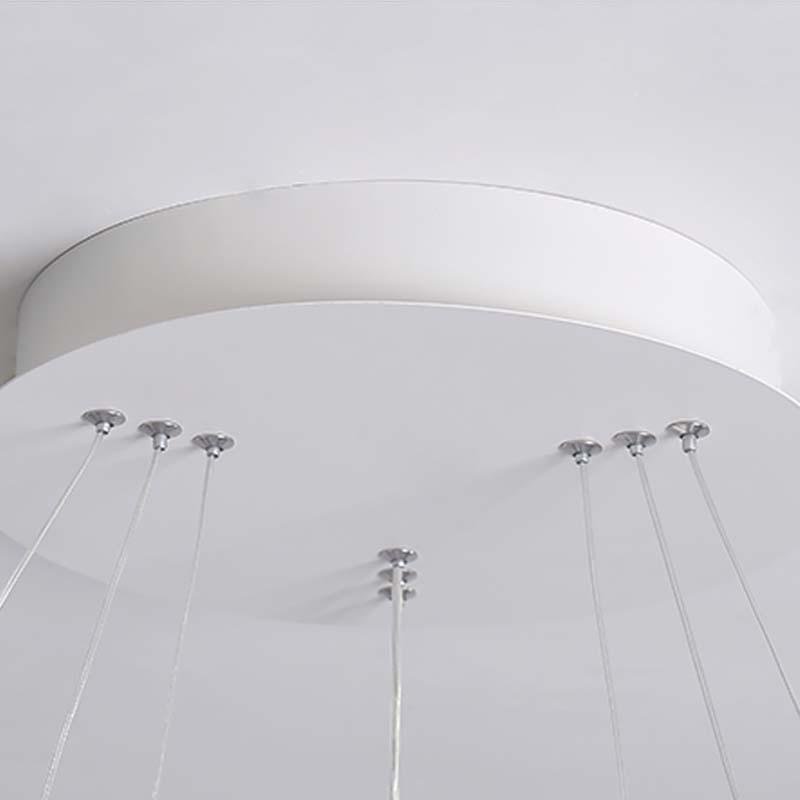 Round Shaped Modern Chandeliers 3 Rings Hanging LED Ceiling Light