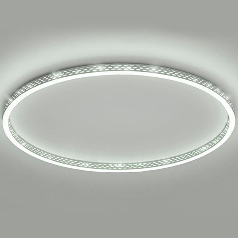 Modern Round Dimmable Flush Mount Lights LED Ceiling Light with Hollow Edge