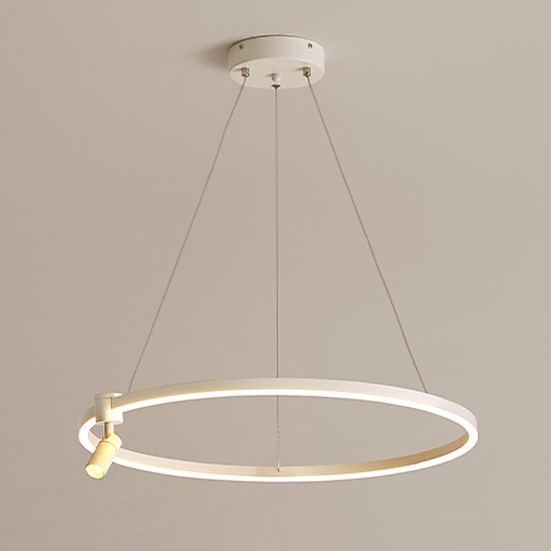 Simple Linear Modern Chandeliers Adjustable Angle Spotlight Circle Chandelier