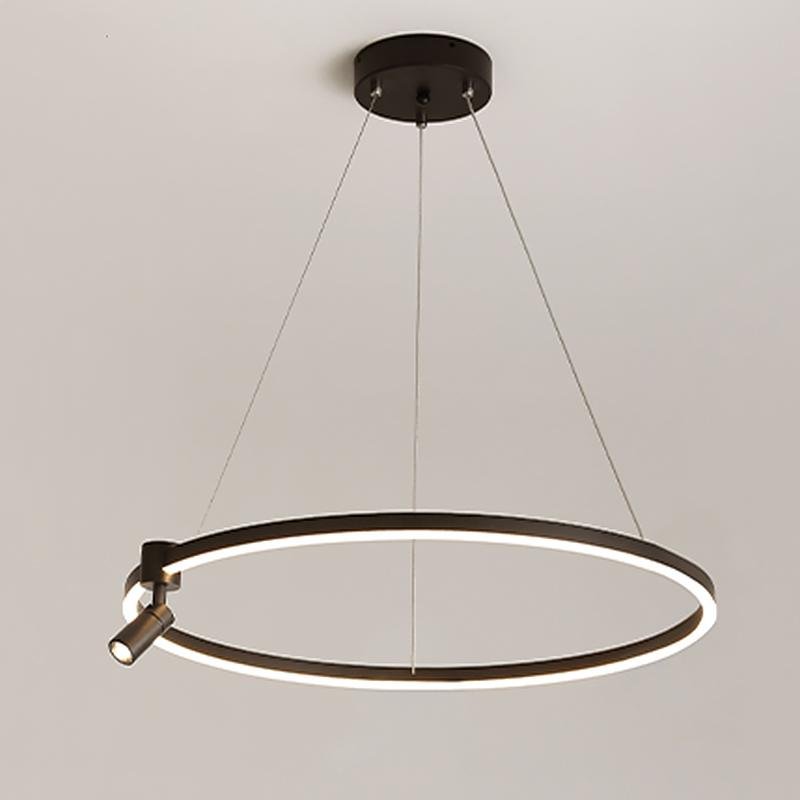 Simple Linear Modern Chandeliers Adjustable Angle Spotlight Circle Chandelier