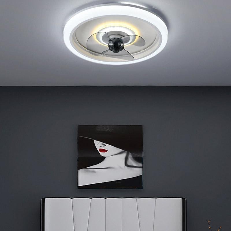 Round LED Modern Ceiling Fan Light with Remote Control Ceiling Fans Lamp