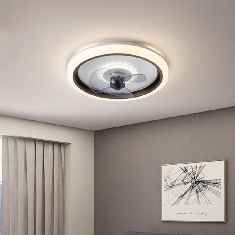 Round LED Modern Ceiling Fan Light with Remote Control Ceiling Fans Lamp