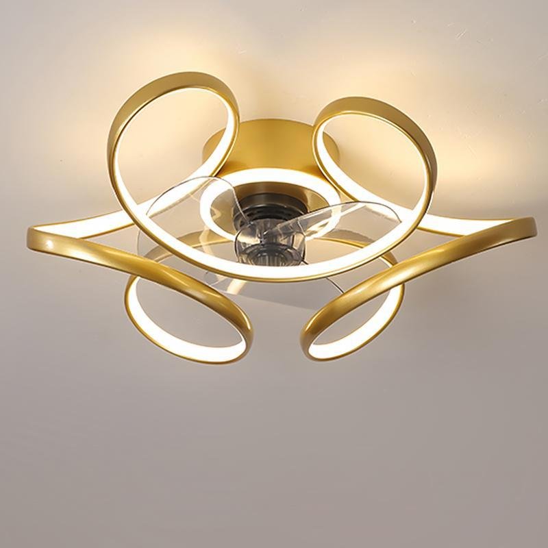 18" Flower Shaped Modern Ceiling Fans Light with Remote Chandelier with Fan