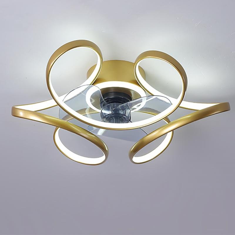 18" Flower Shaped Modern Ceiling Fans Light with Remote Chandelier with Fan