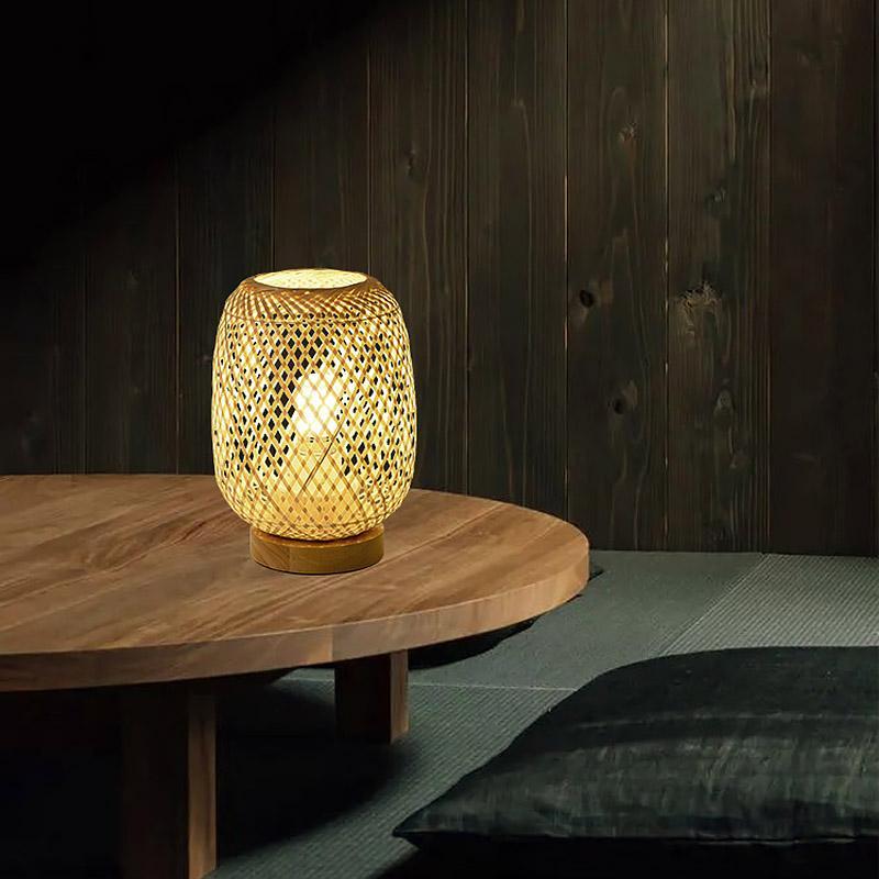 Japanese Rattan Table Lamps Natural Ambient Lighting Charm