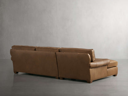 Colby Leather Two-Piece Chaise Sectional