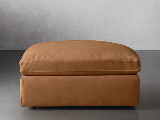 Beale Leather Ottoman
