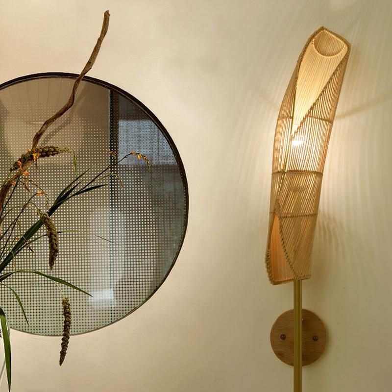 Freeform Organically Sourced Bamboo Wall Light