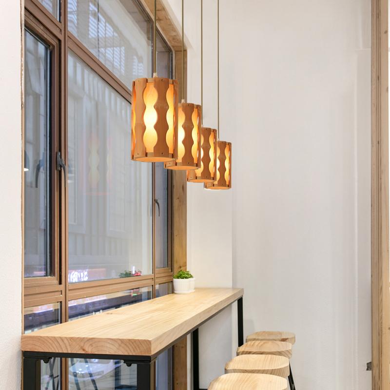 Well Constructed Bamboo Rustic Pendant Lighting With Squiggly Light Gaps