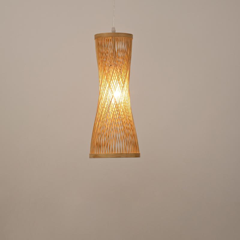 Cage-shaped Rustic Pendant Lighting Natural Bamboo Pendant Lighting Hanging