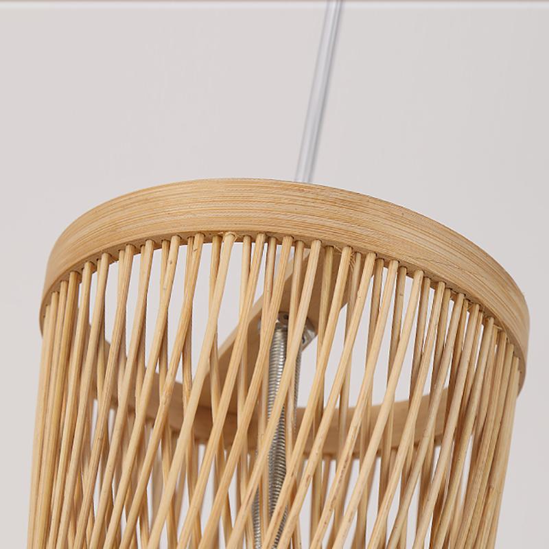 Cage-shaped Rustic Pendant Lighting Natural Bamboo Pendant Lighting Hanging