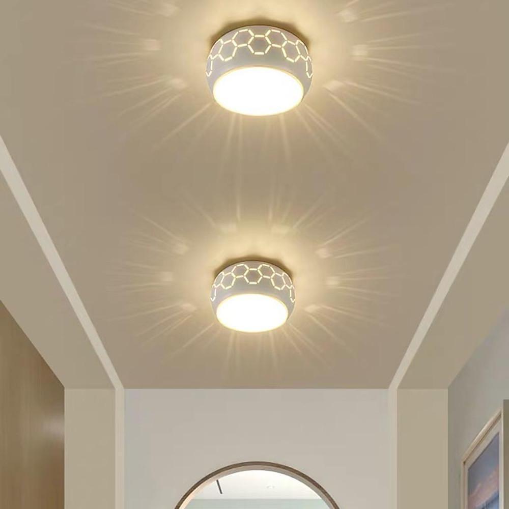 Globe Flush Mount Drum Light Hallway Entryway LED Ceiling Light