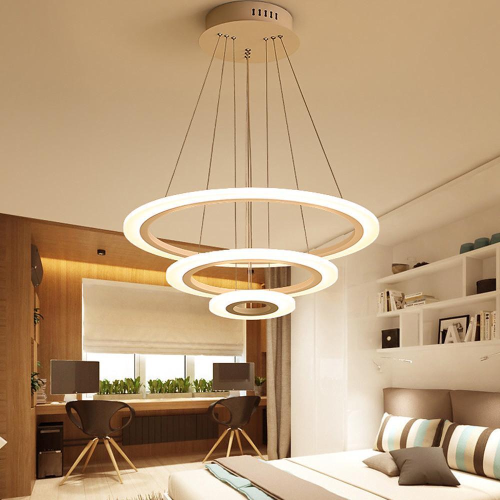 Adjustable 3 Circles LED Modern Pendant Lighting Chandelier