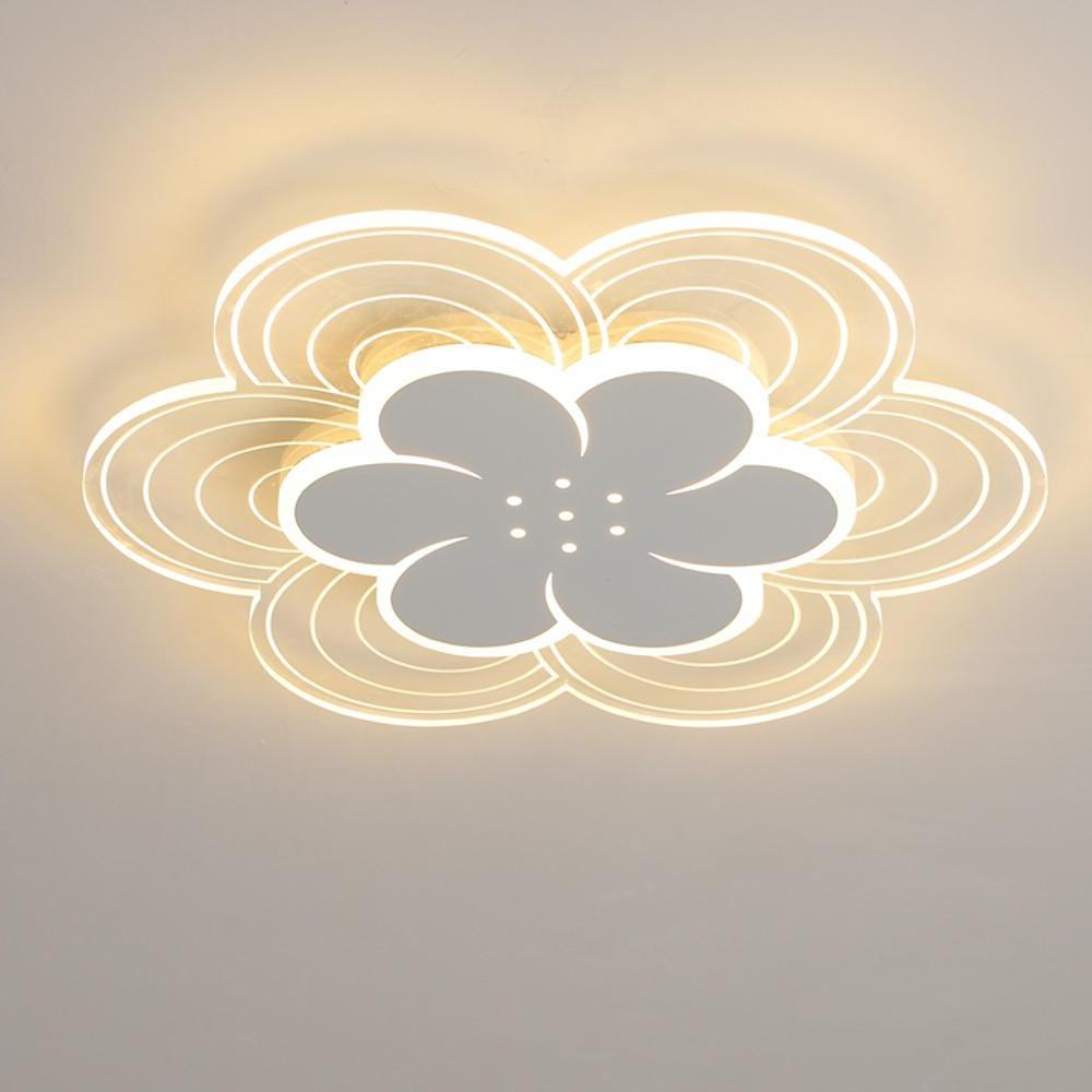 Flower Shapes Dimmable LED White Modern Ceiling Lights Flush Mount Lighting