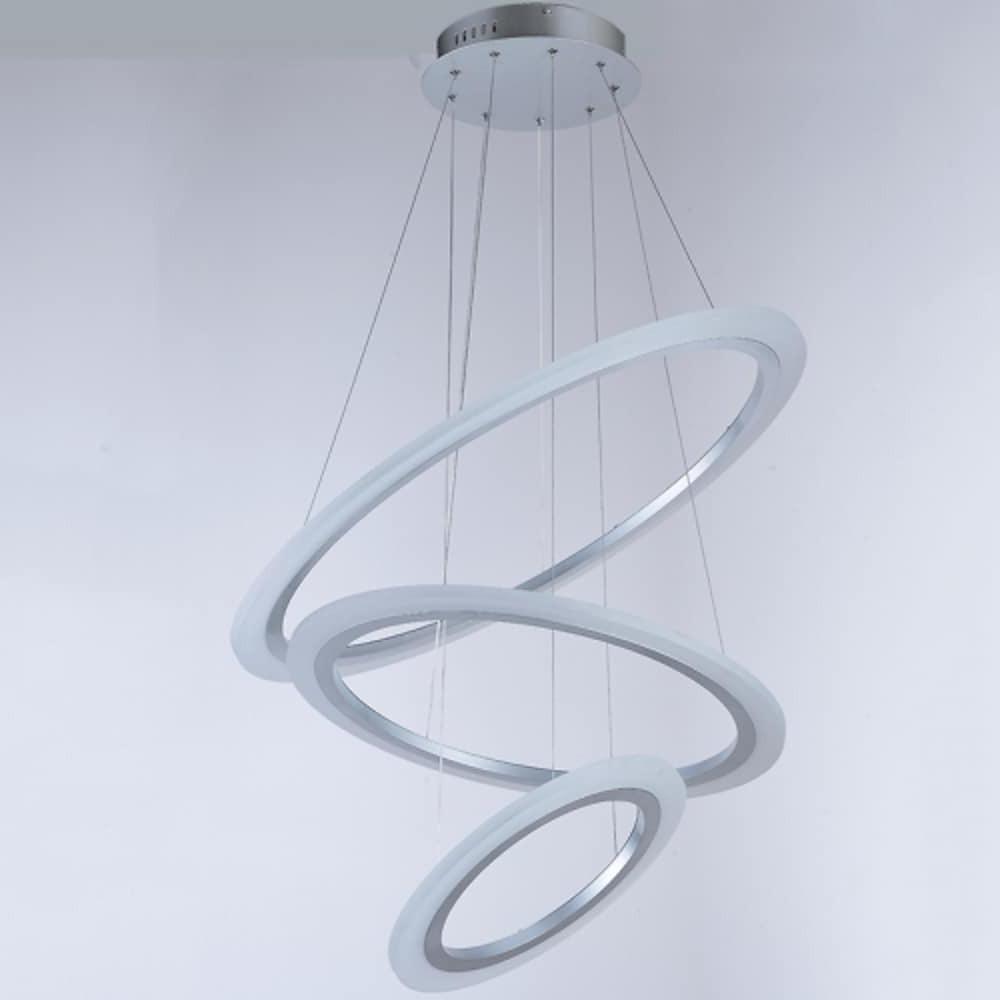 3-Ring Modern Mid Century Chandelier