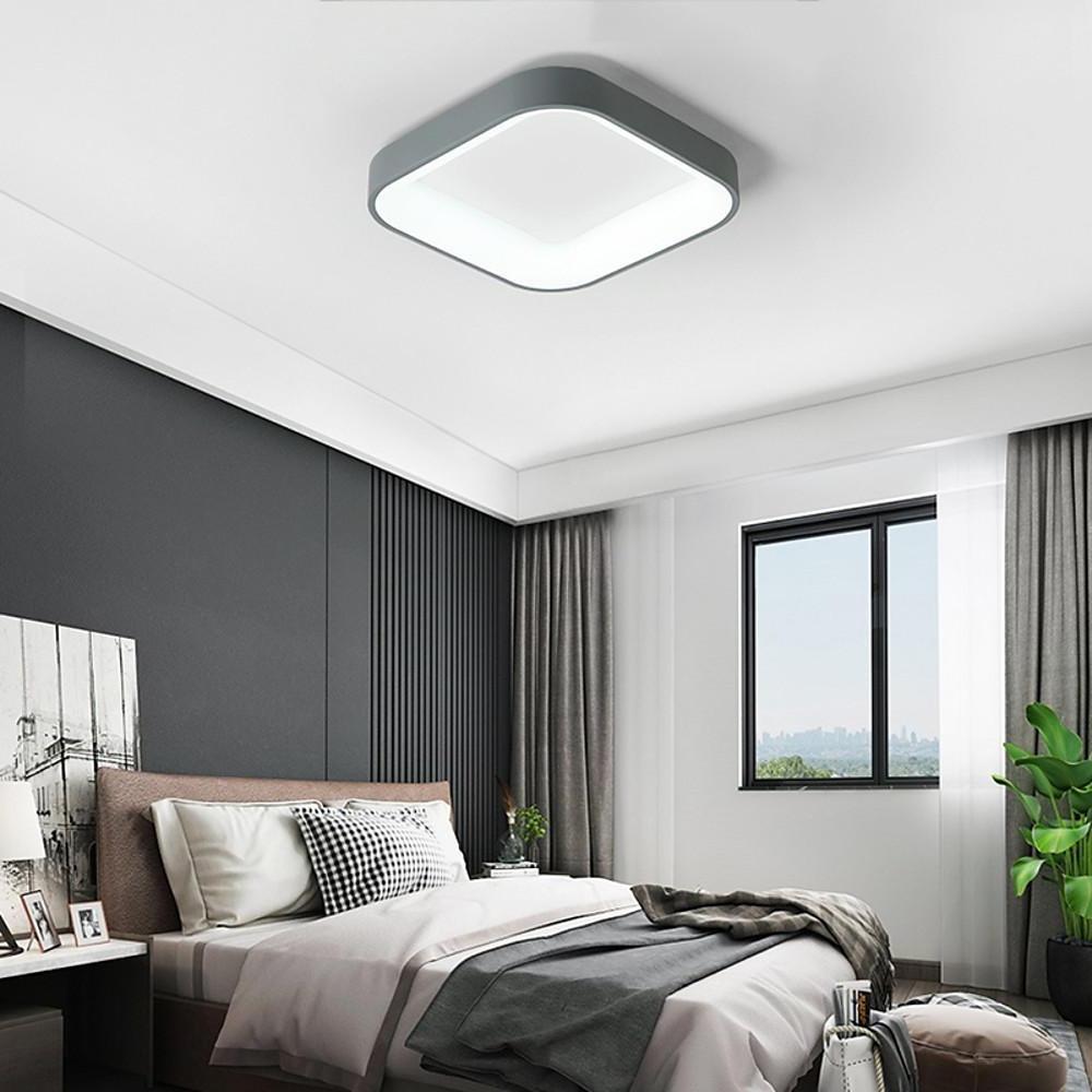 Square Shaped Modern LED Flush Mount Ceiling Light for Bedroom