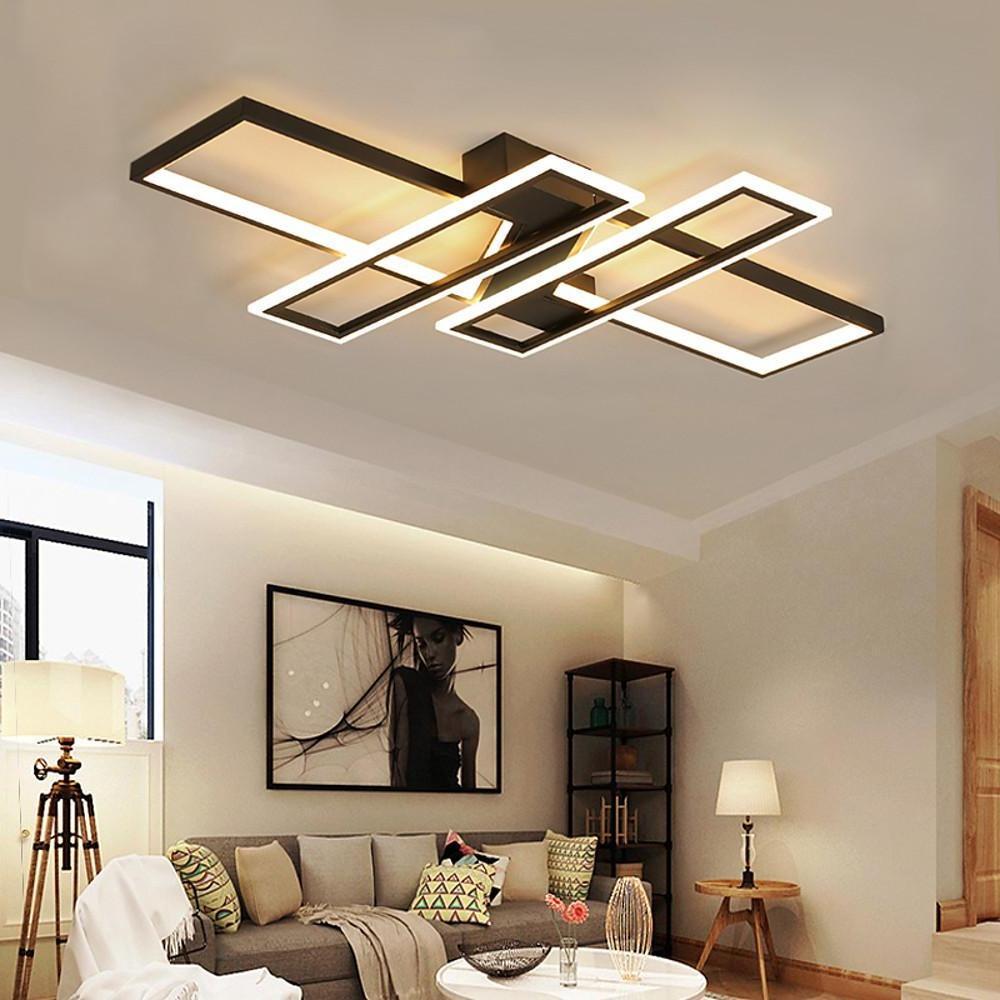 4 Rectangle LED Modern Ceiling Lights Flush Mount Lighting Ceiling Lamp