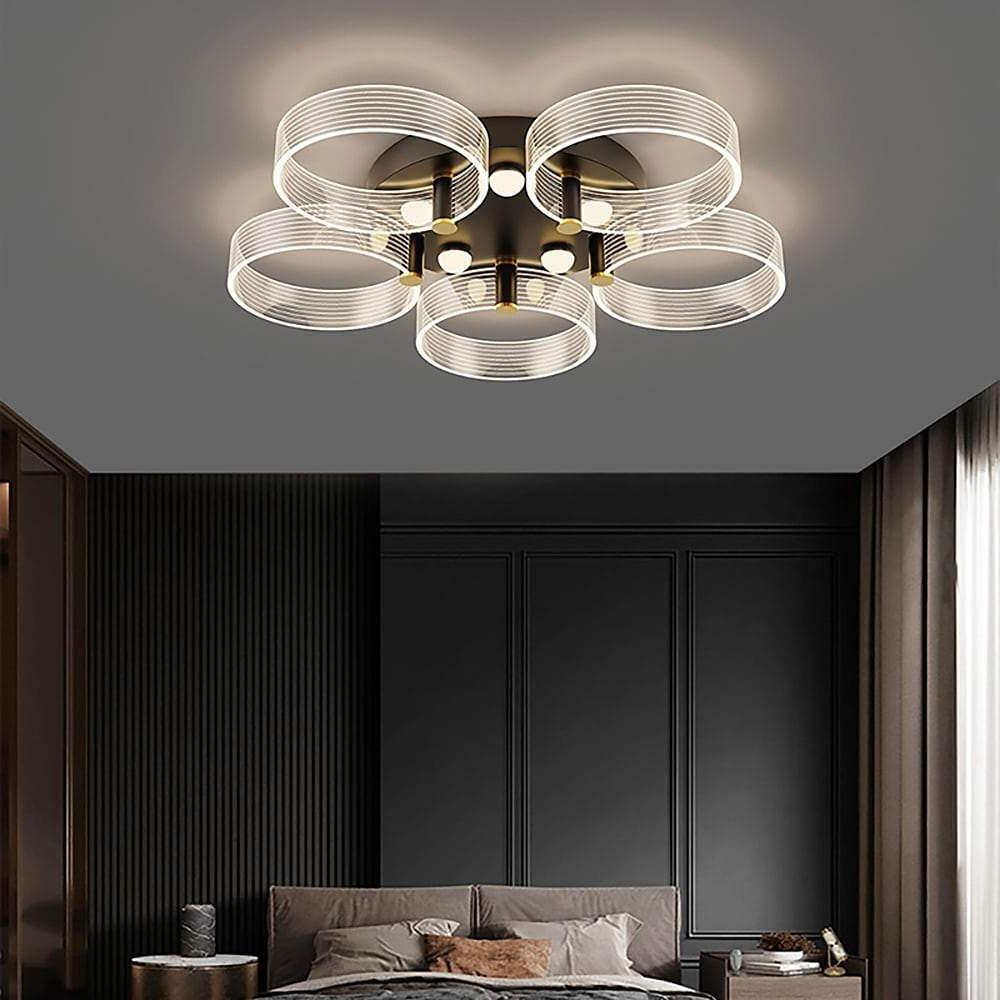 Circles Modernist LED Flush Mount Ceiling Light for Living Room