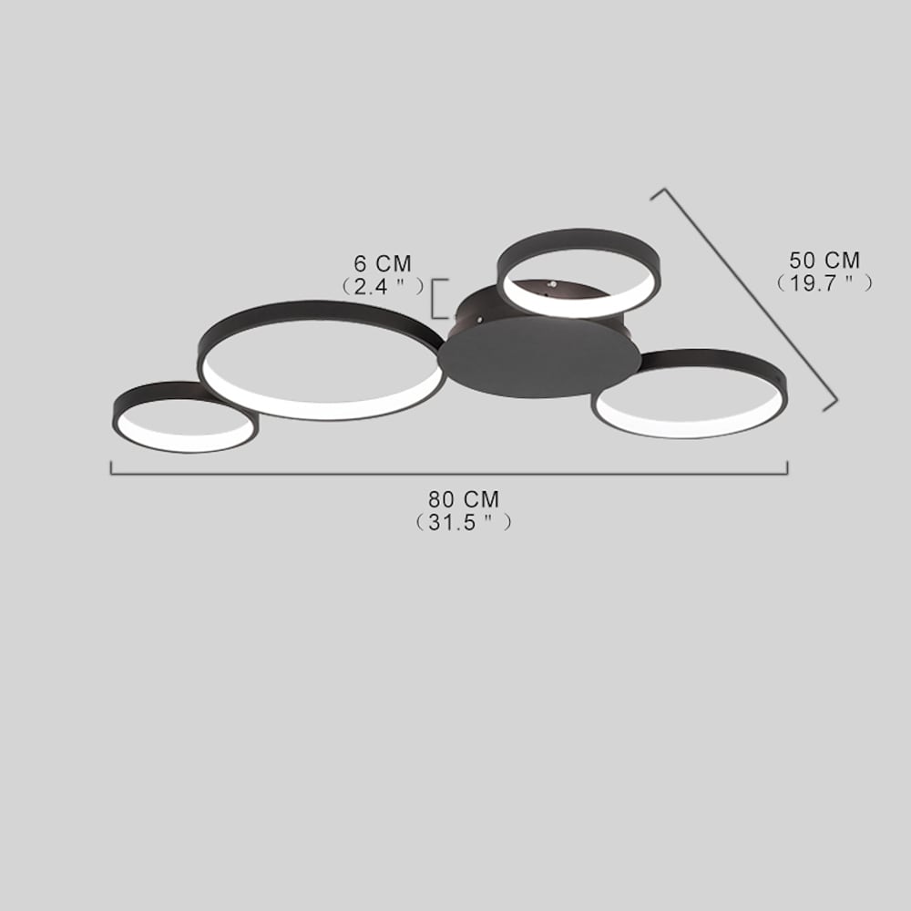 Multi Circle Flush Mount Ceiling Light Modern LED Light