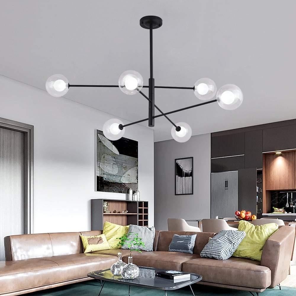 Linear Sputnik Chandelier Black Living Room Chandelier Ceiling Lights