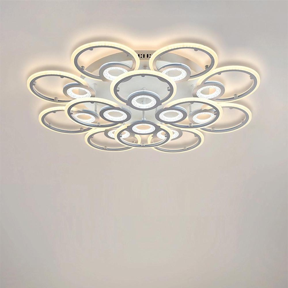 Ring Display Metal Geometric Style Design Flush Mount Lighting LED Bedroom Ceiling Lights