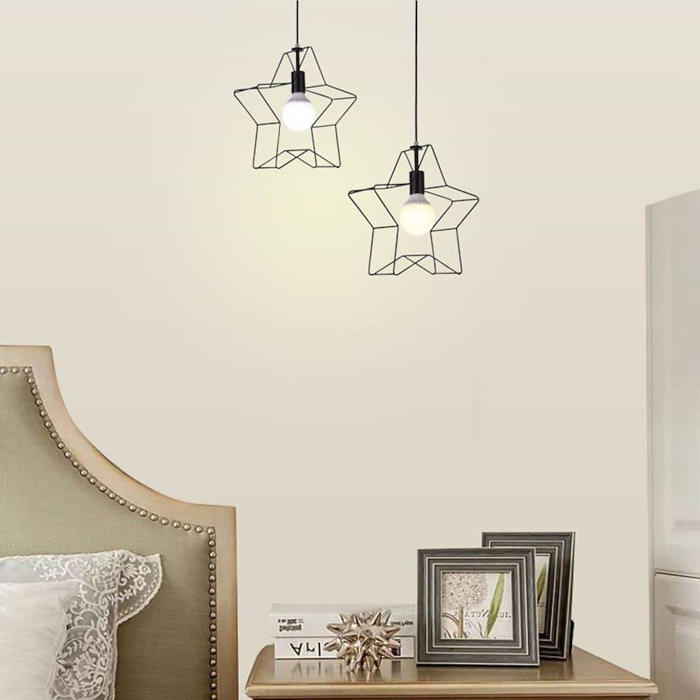 Minimalist Industrial Star Pendant Light Metal Pendant Lighting