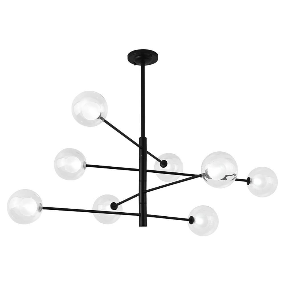 Linear Sputnik Chandelier Black Coolest Chandeliers for Living Room 8 Bulbs