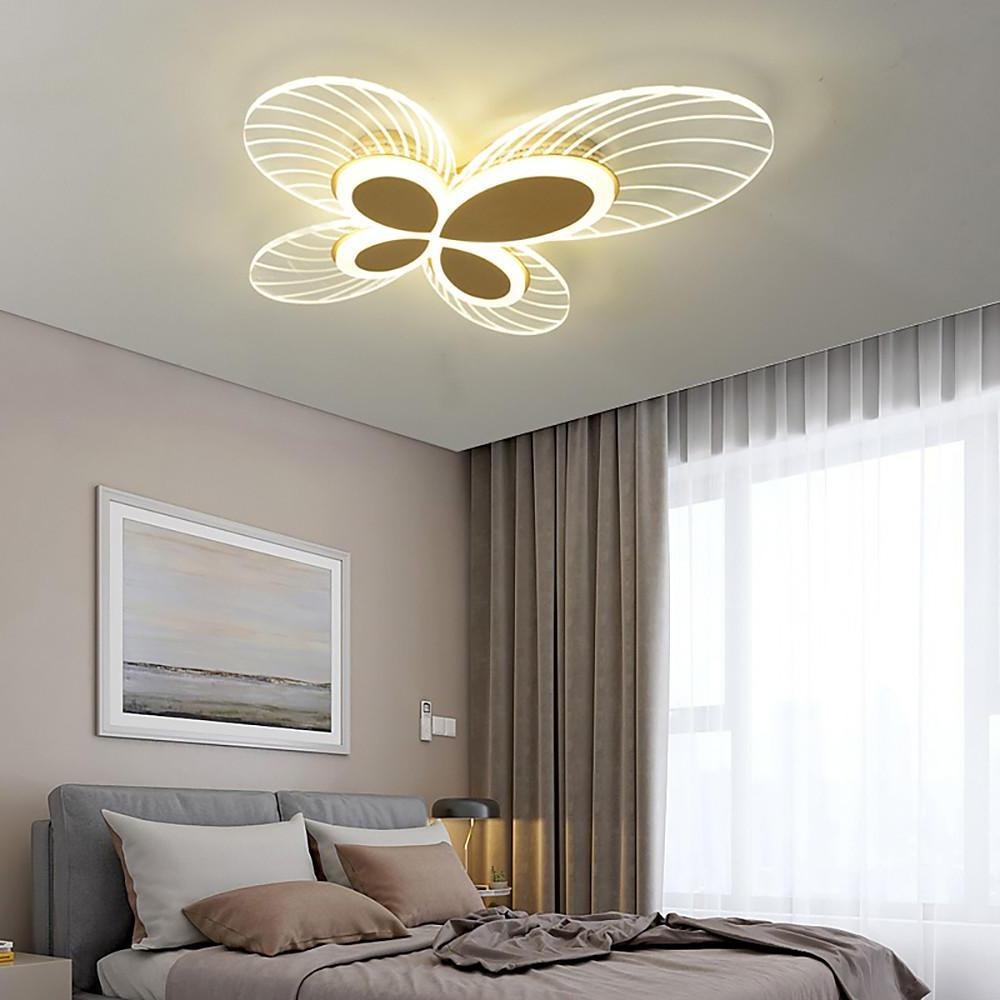 Butterflies Shaped Dimmable LED Nordic Flush Mount Lighting Ceiling Light