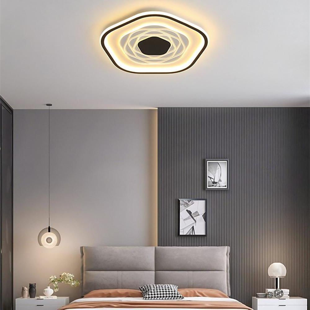 Hexagonal Acrylic Abstract LED Flush Mount Ceiling Light for Bedroom