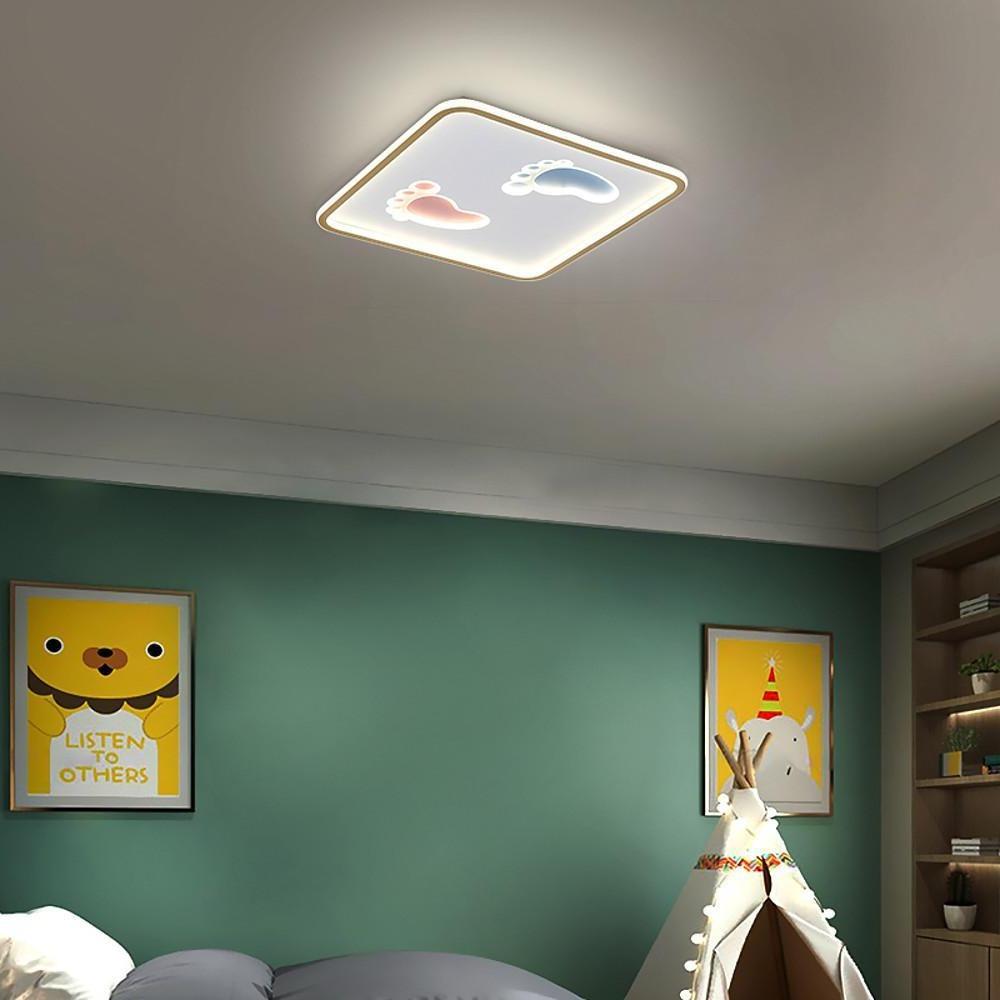 Feet Image Novelty Nordic Metal LED Flush Mount Ceiling Light for Bedroom