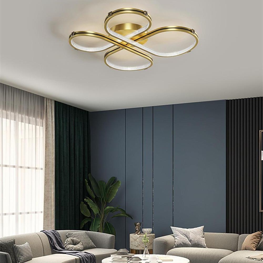 Circle Flower Design Dimmable LED Modern Ceiling Light Flush Mount Lighting