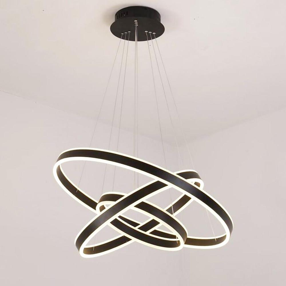 3 Circles Interweaved LED Modern Chandeliers Pendant Light Hanging Lamp