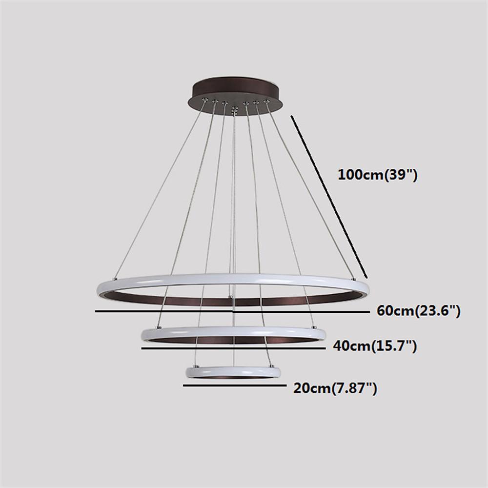 Adjustable Circle Design Dimmable LED Modern Chandeliers Ceiling Lights