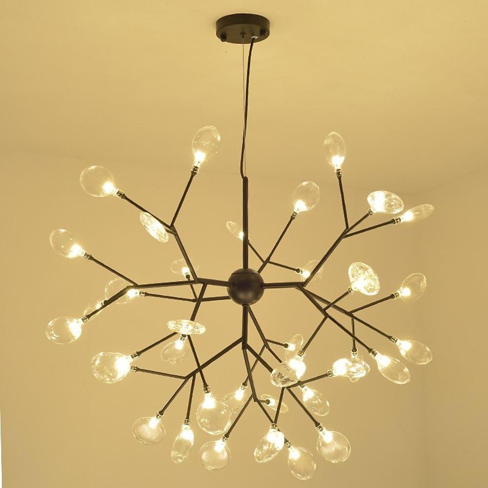 36 Lights LED Cluster Design Modern Sputnik Chandelier Ceiling Light