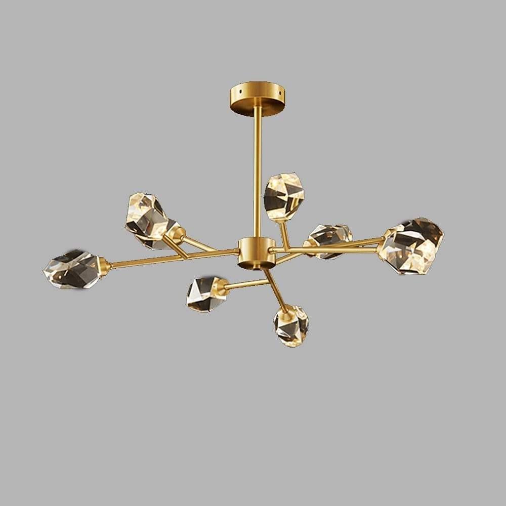 9 Lights Modern Sputnik Luxury Irregular Crystal Kitchen Chandelier