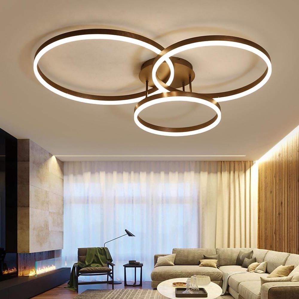 3 Circles Metal Dimmable LED Modern Flush Mount Ceiling Lighting