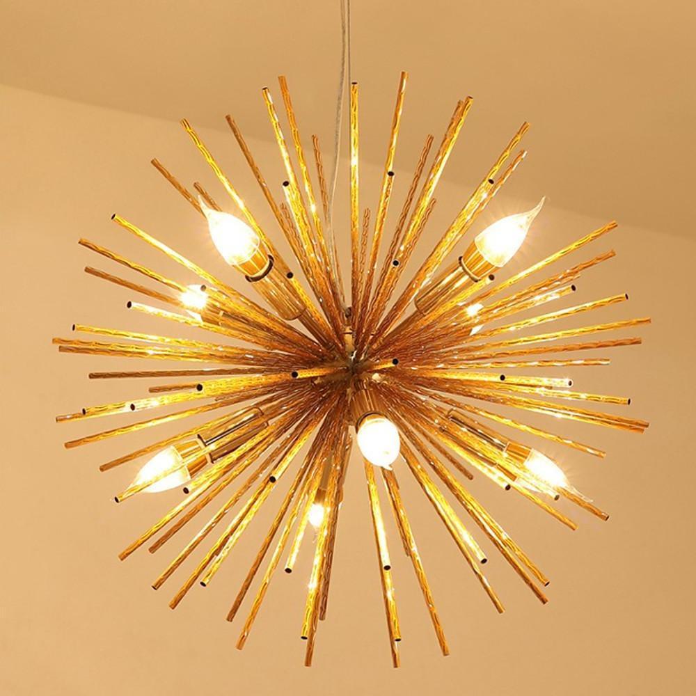 Geometric Sputnik Chandeliers for Dining Room