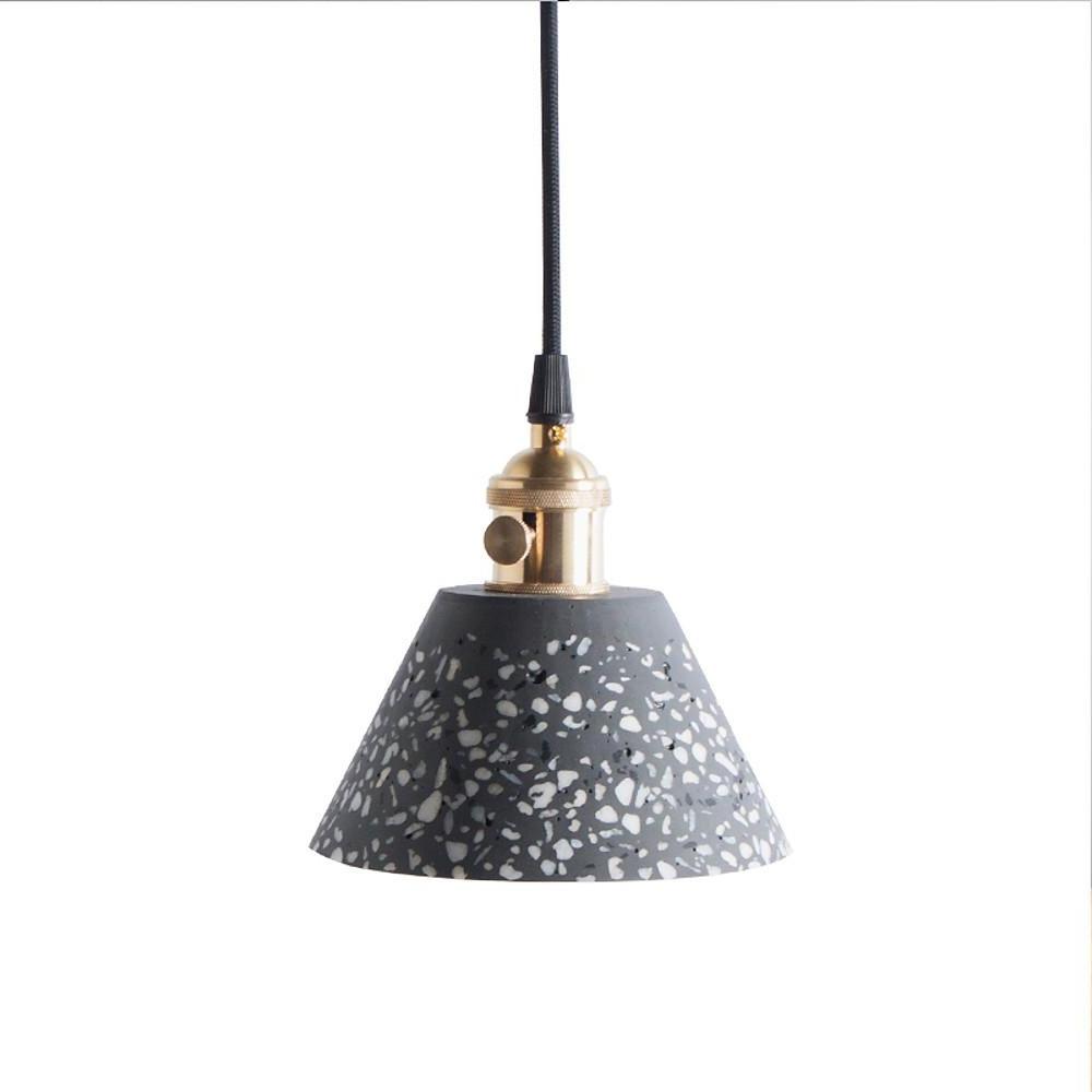 Cone Shaped Design Ceramic Pendant Light Modern Metal LED Ceiling Light