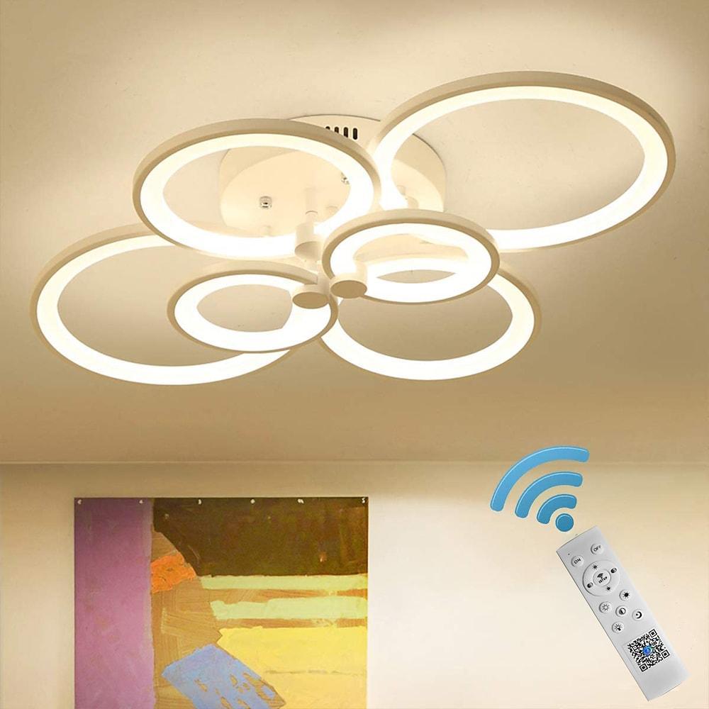 Elegant Semi Flush Mount Ceiling Lights with Unique Overlapping Rings