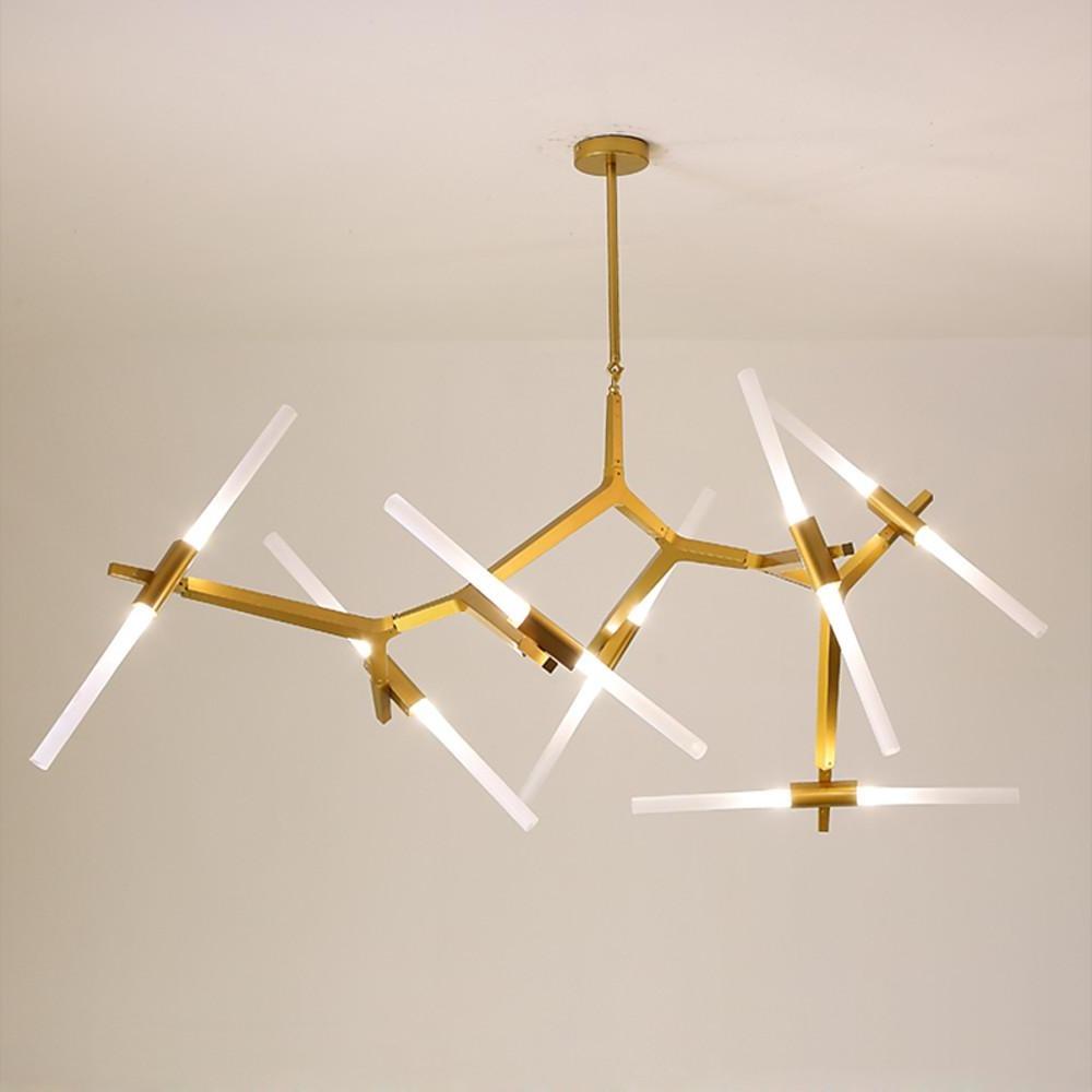 Industrial Drone Shaped Brass Chandelier Light Modern Sputnik Chandelier 14 LED Bulbs